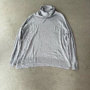 Icebreaker Cool-Lite Merino Wool Sweater Gray Lightweight Knit Women’s L